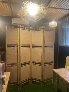 Bình phong khung tre mini